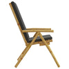 positionsstole 2 stk. med hynder foldbar bambus