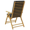 positionsstole 2 stk. med hynder foldbar bambus