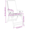 positionsstole 2 stk. med hynder foldbar bambus