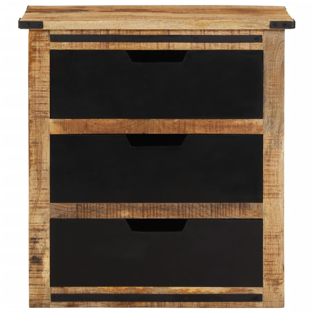 skænk med 3 skuffer 55x35x60 cm massivt mangotræ