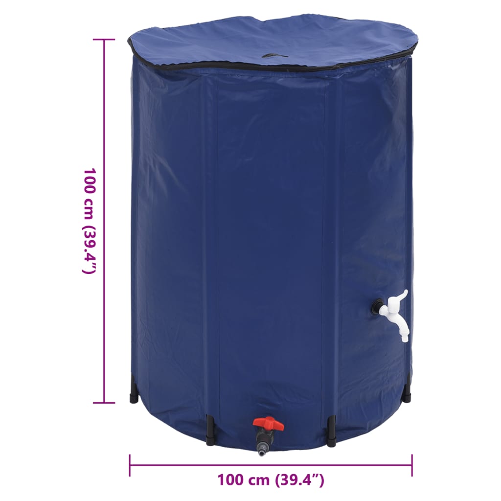 vandtank med hane sammenfoldelig 750 l PVC