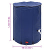 vandtank med hane sammenfoldelig 750 l PVC