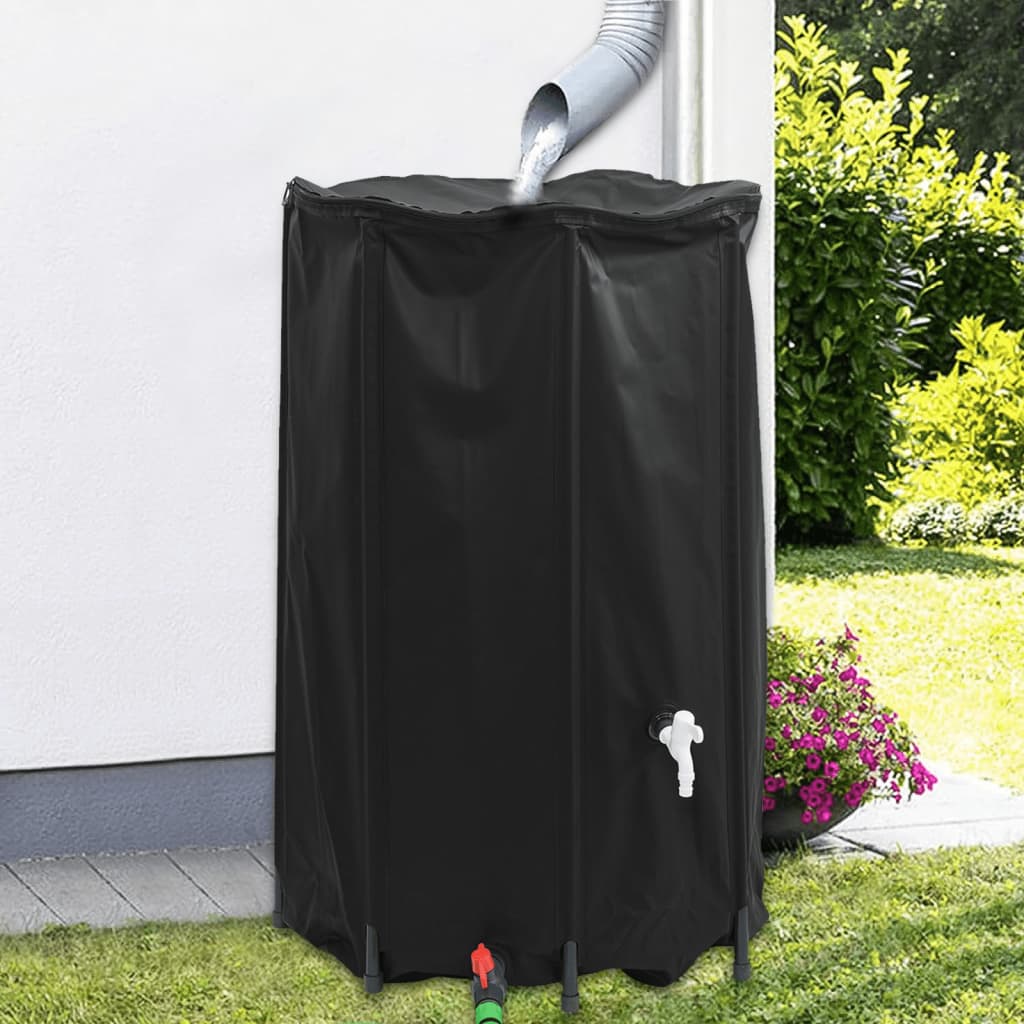vandtank med hane sammenfoldelig 500 l PVC