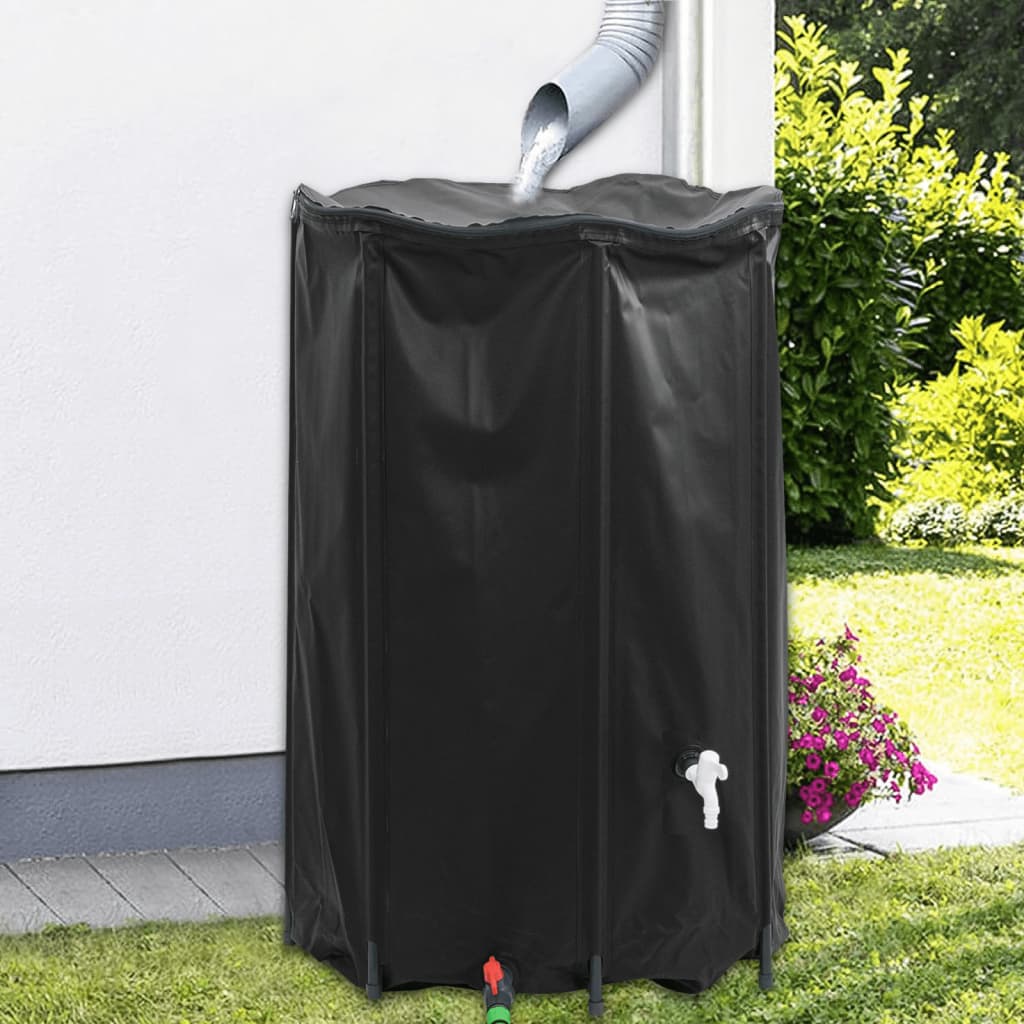 vandtank med hane sammenfoldelig 1000 l PVC