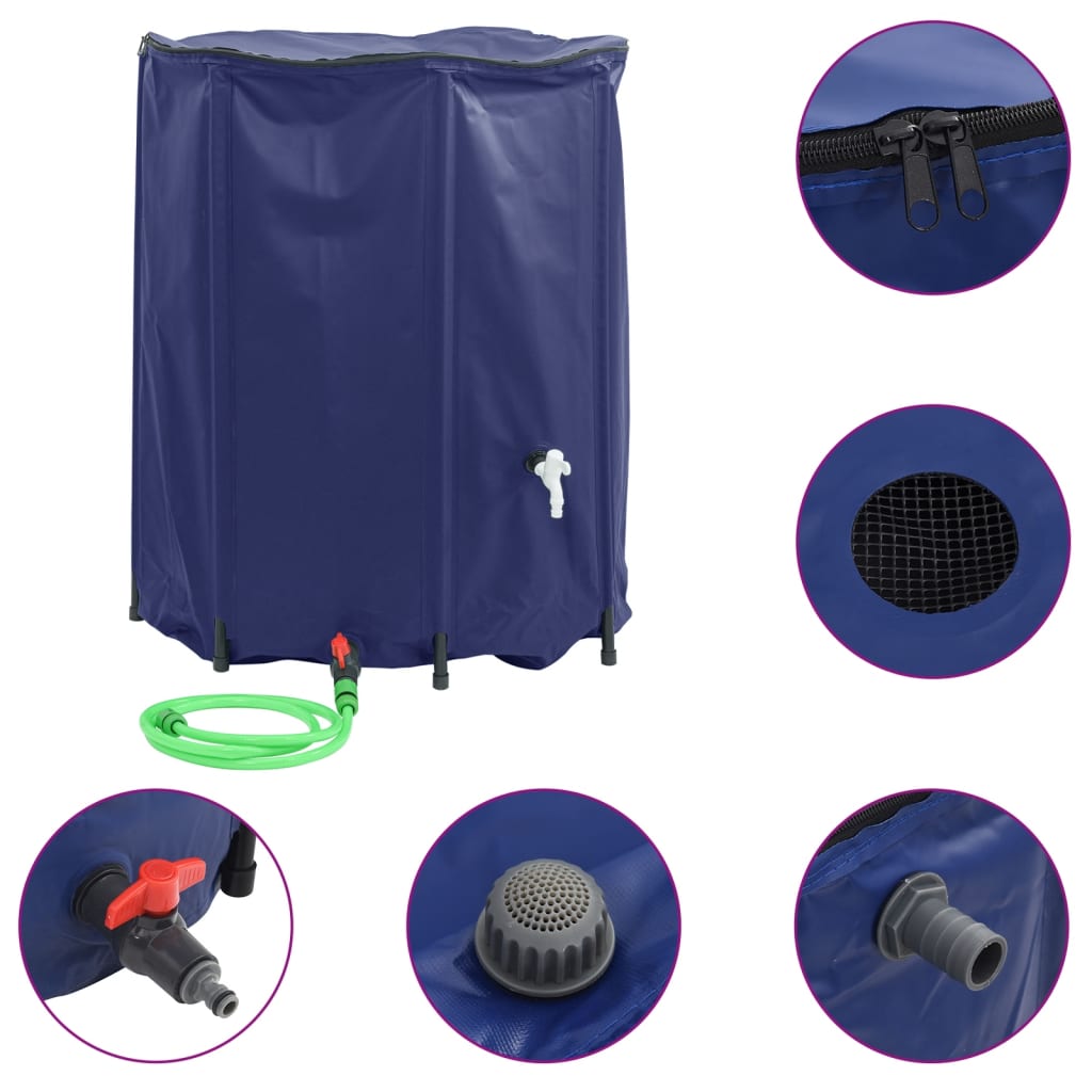 vandtank med hane sammenfoldelig 1250 l PVC