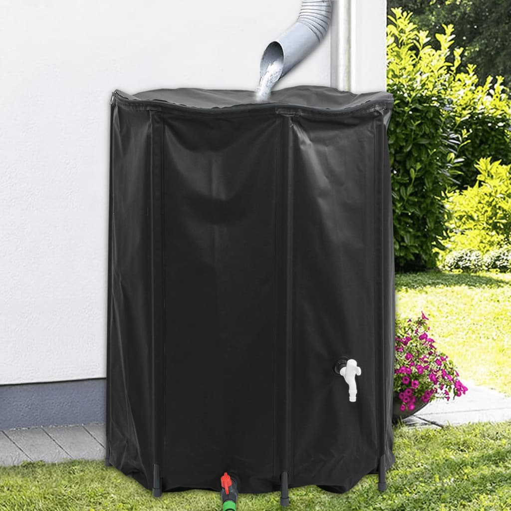 vandtank med hane sammenfoldelig 1350 l PVC