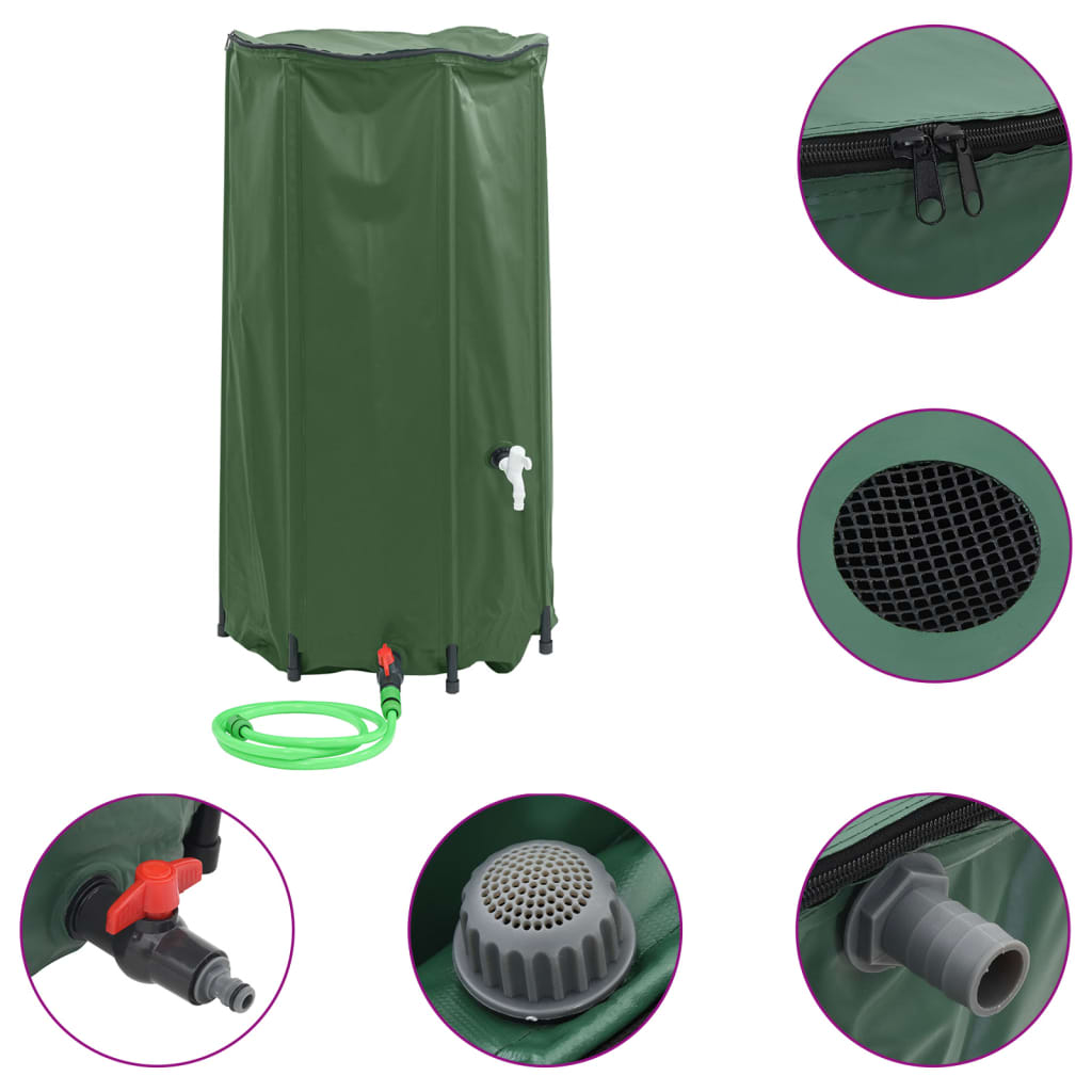 vandtank med hane sammenfoldelig 100 l PVC