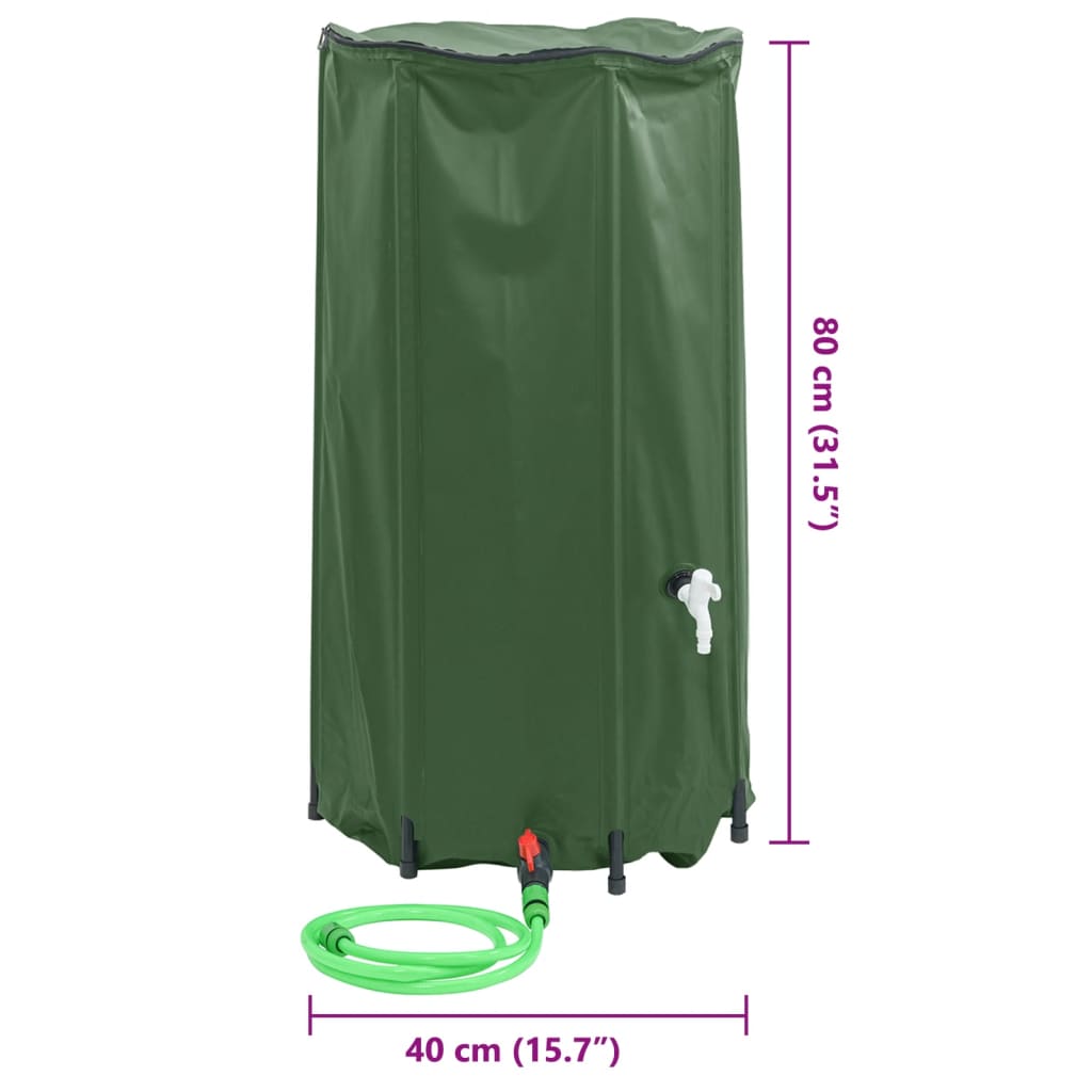 vandtank med hane sammenfoldelig 100 l PVC