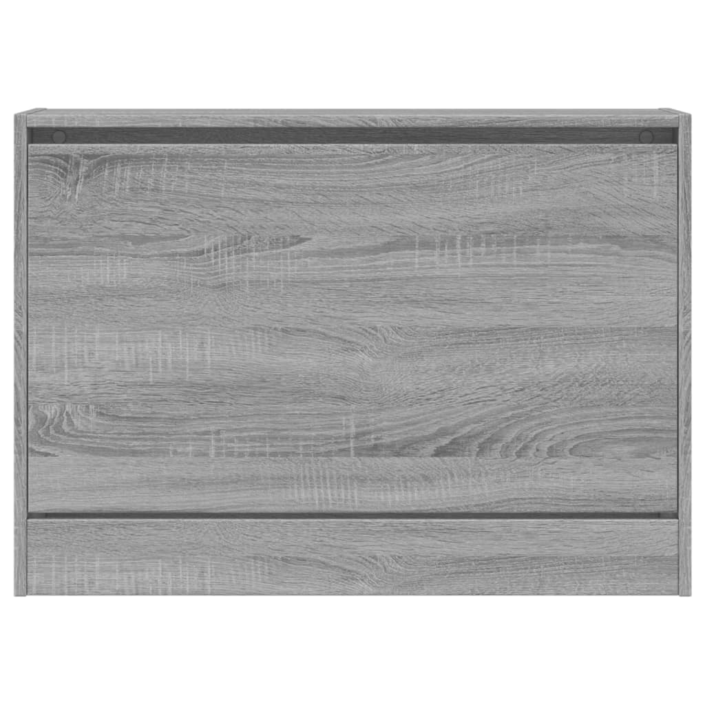 skoskab 80x21x57 cm konstrueret træ grå sonoma-eg