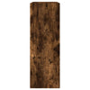 skoskab 80x34x96,5 cm konstrueret træ røget egetræsfarve