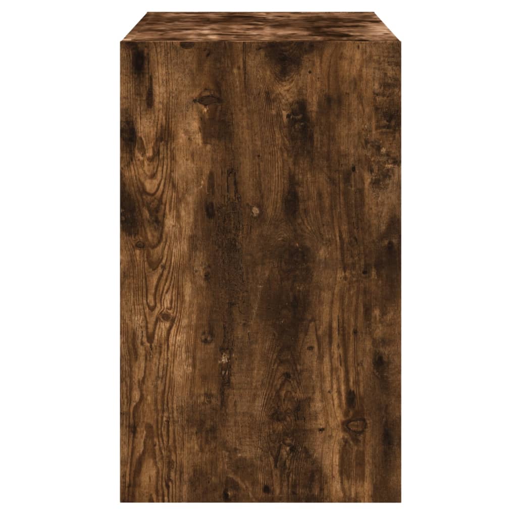 skoskab 80x42x69 cm konstrueret træ røget egetræsfarve