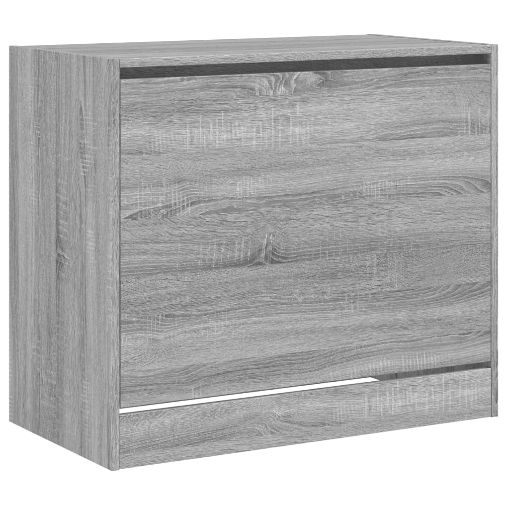 skoskab 80x42x69 cm konstrueret træ grå sonoma-eg