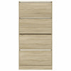 skoskab med 4 vippeskuffer 80x21x163,5 cm sonoma-eg