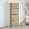 skoskab med 4 vippeskuffer 60x34x187,5 cm sonoma-eg