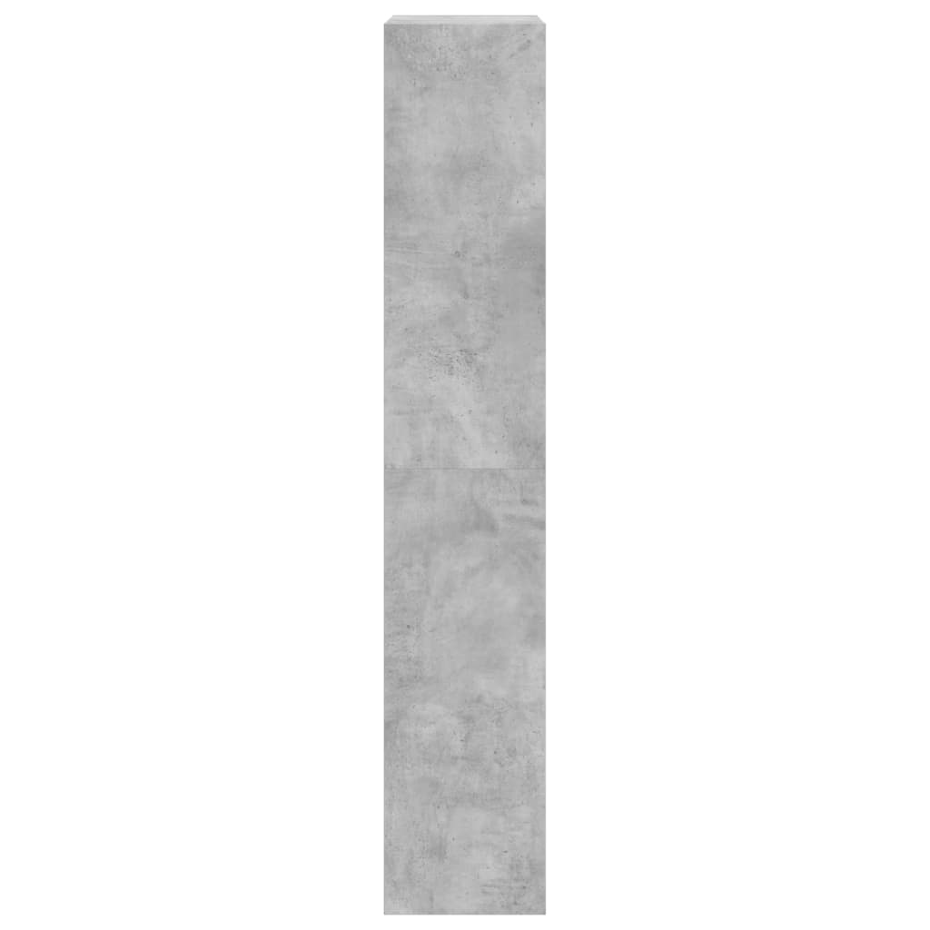 skoskab med 4 vippeskuffer 60x34x187,5 cm betongrå