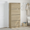 skoskab med 4 vippeskuffer 80x34x187,5 cm sonoma-eg