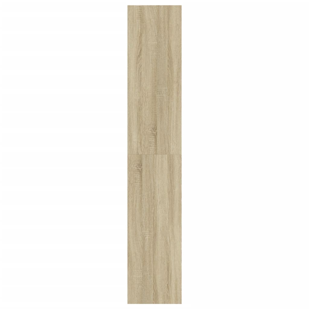 skoskab med 4 vippeskuffer 80x34x187,5 cm sonoma-eg