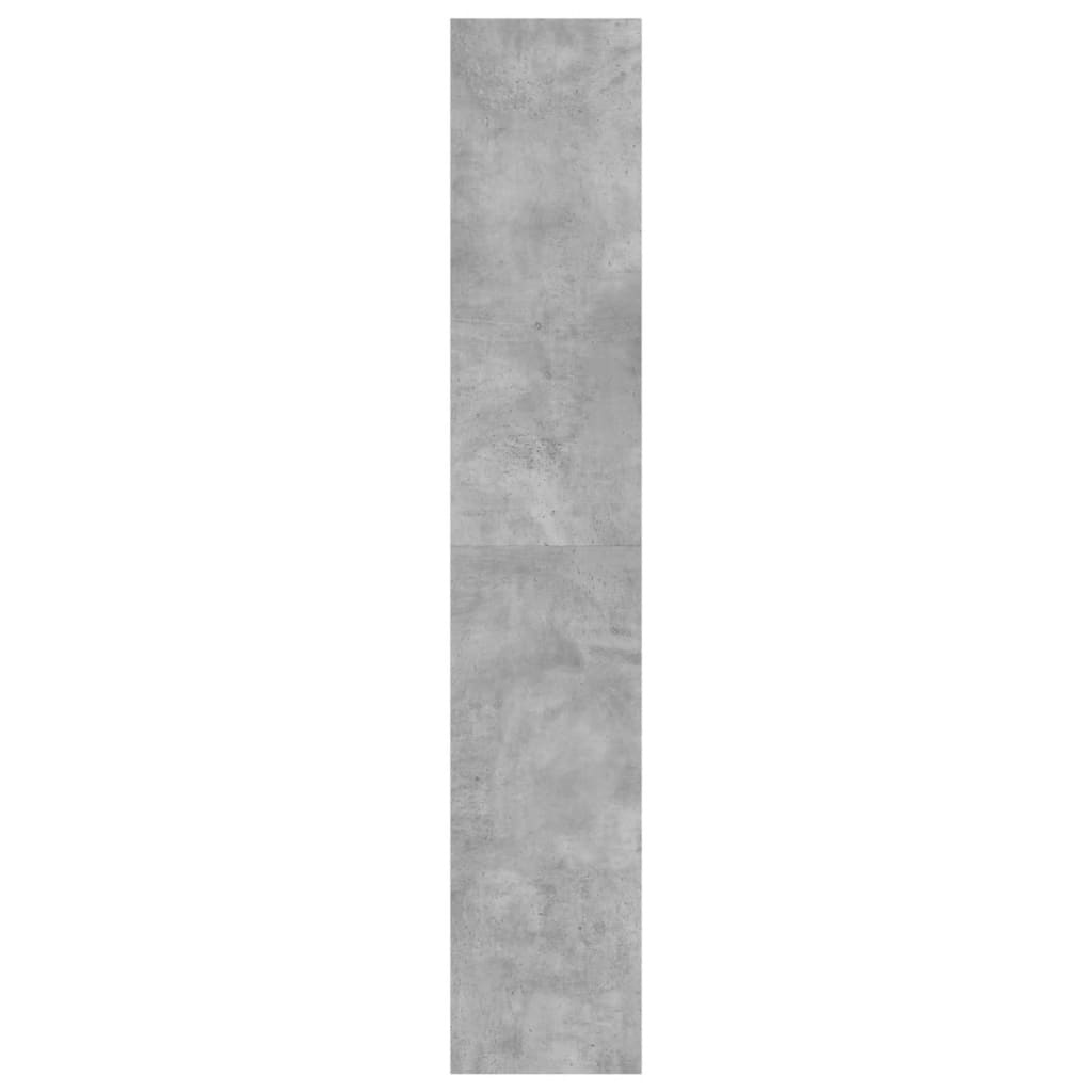 skoskab med 4 vippeskuffer 80x34x187,5 cm betongrå