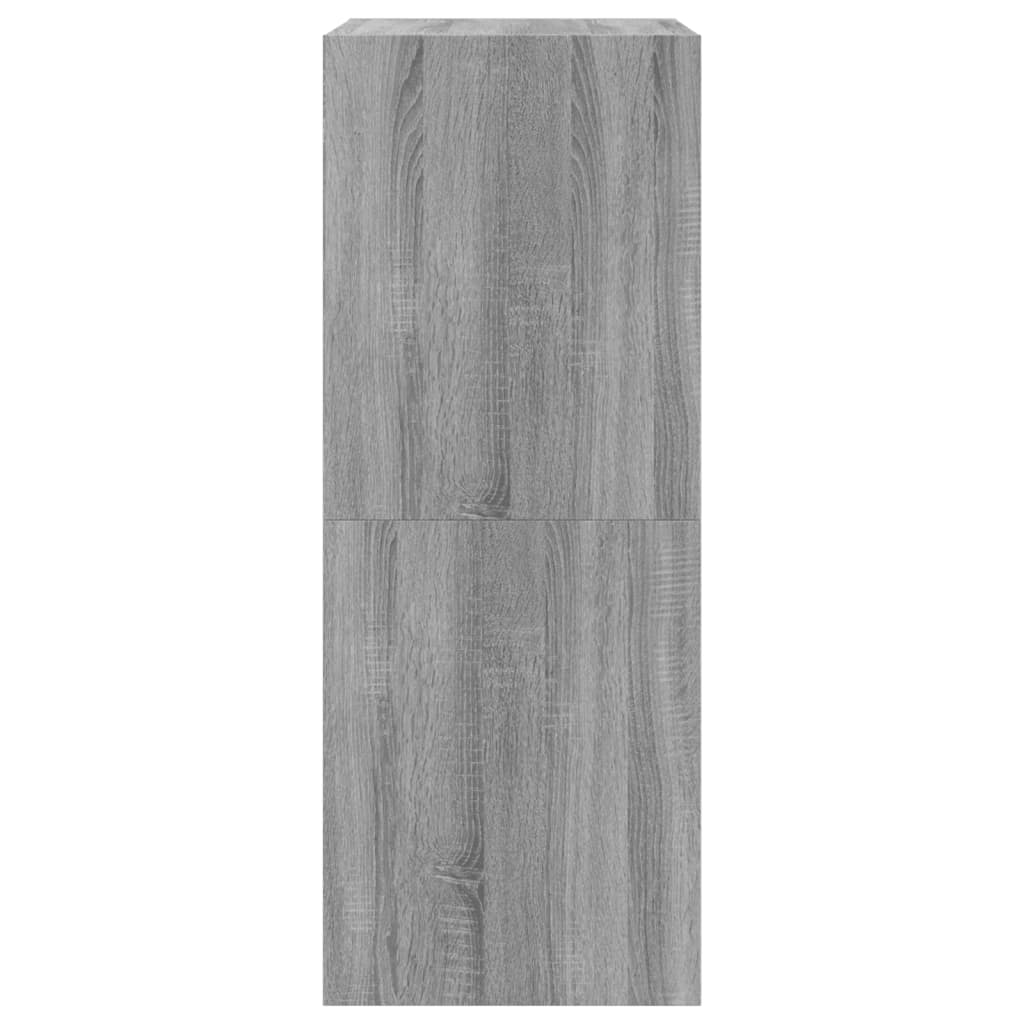 skoskab med 2 vippeskuffer 60x42x108 cm grå sonoma-eg