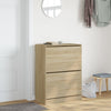 skoskab med 2 vippeskuffer 80x42x108 cm sonoma-eg