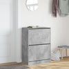 skoskab med 2 vippeskuffer 80x42x108 cm betongrå