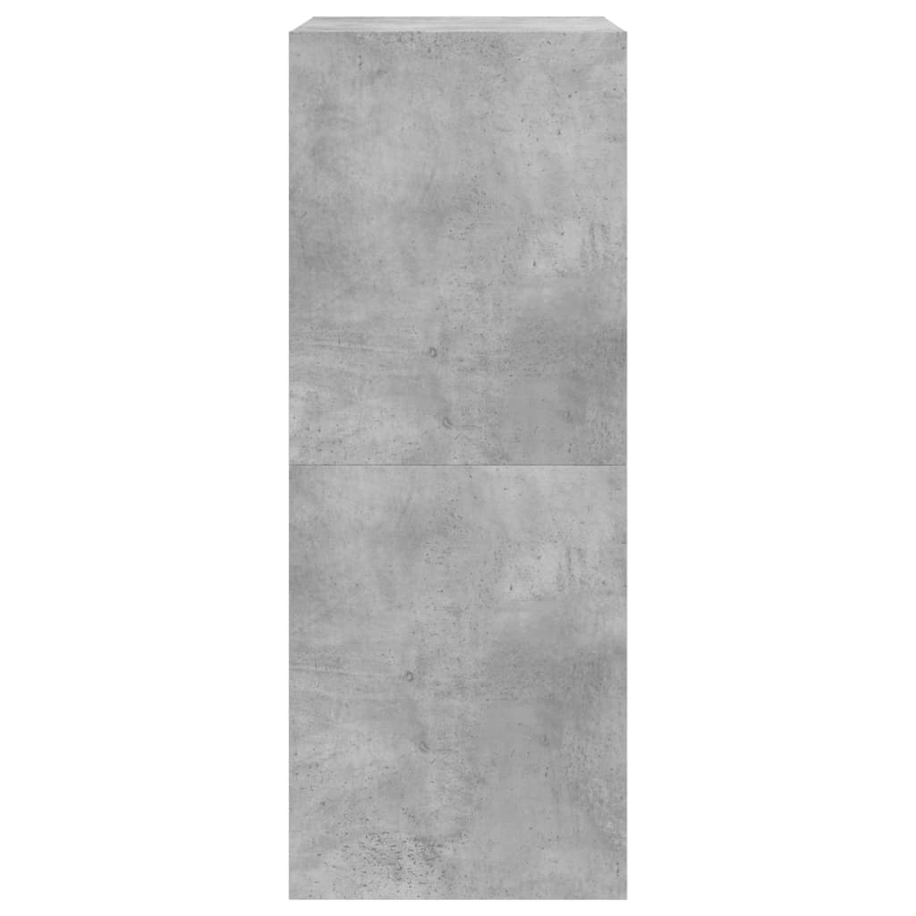 skoskab med 2 vippeskuffer 80x42x108 cm betongrå