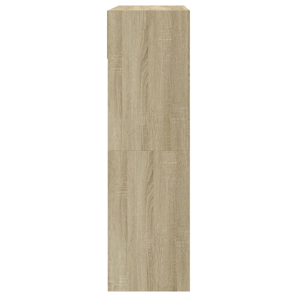skoskab med 2 vippeskuffer 80x34x116 cm sonoma-eg