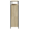 skoskab med 4 vippeskuffer 100x34x112 cm sonoma-eg