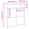 skoskab med 4 vippeskuffer 100x34x112 cm sonoma-eg