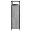 skoskab med 4 vippeskuffer 100x34x112 cm grå sonoma-eg