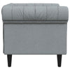Chesterfield-sofastol stof lysegrå