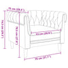 Chesterfield-sofastol stof brun