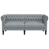 2-personers Chesterfield-sofa stof lysegrå