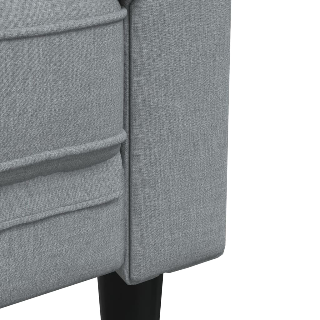 2-personers Chesterfield-sofa stof lysegrå