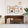 2-personers Chesterfield-sofa stof brun