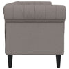 3-personers Chesterfield-sofa stof gråbrun
