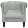 sofastol velour lysegrå