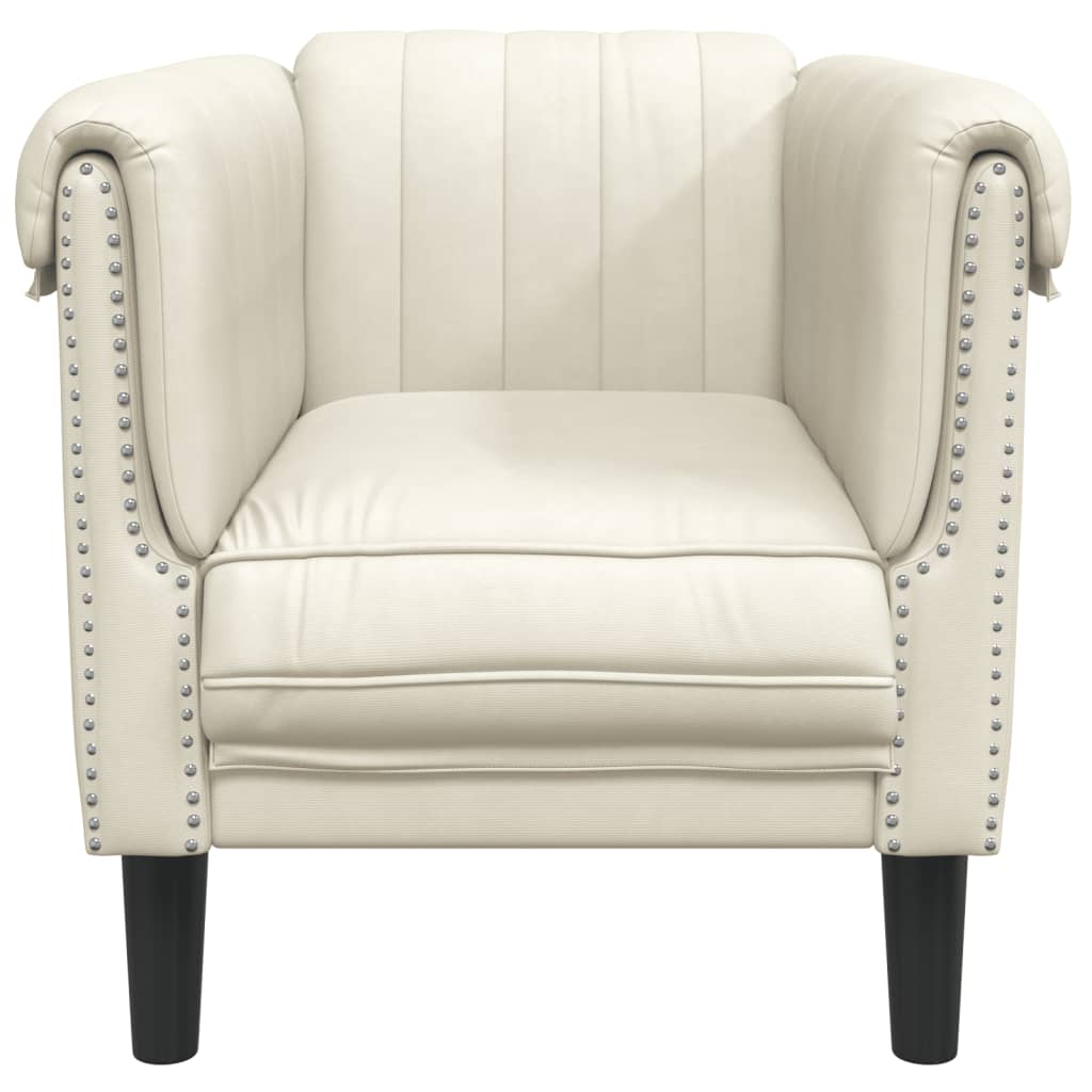 sofastol velour cremefarvet