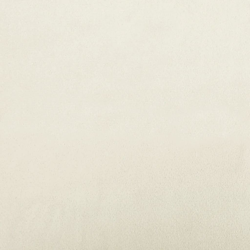sofastol velour cremefarvet
