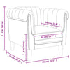 sofastol velour cremefarvet