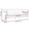 2-personers sofa velour cremefarvet