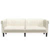 3-personers sofa velour cremefarvet