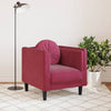 sofastol med hynde velour vinrød