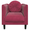 sofastol med hynde velour vinrød