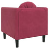 sofastol med hynde velour vinrød