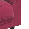sofastol med hynde velour vinrød