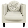 sofastol med hynde velour cremefarvet