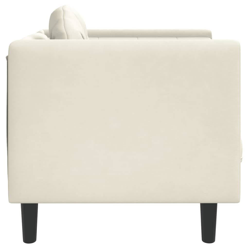 sofastol med hynde velour cremefarvet