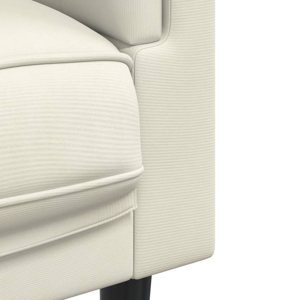 sofastol med hynde velour cremefarvet