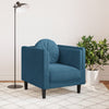 sofastol med hynde velour blå